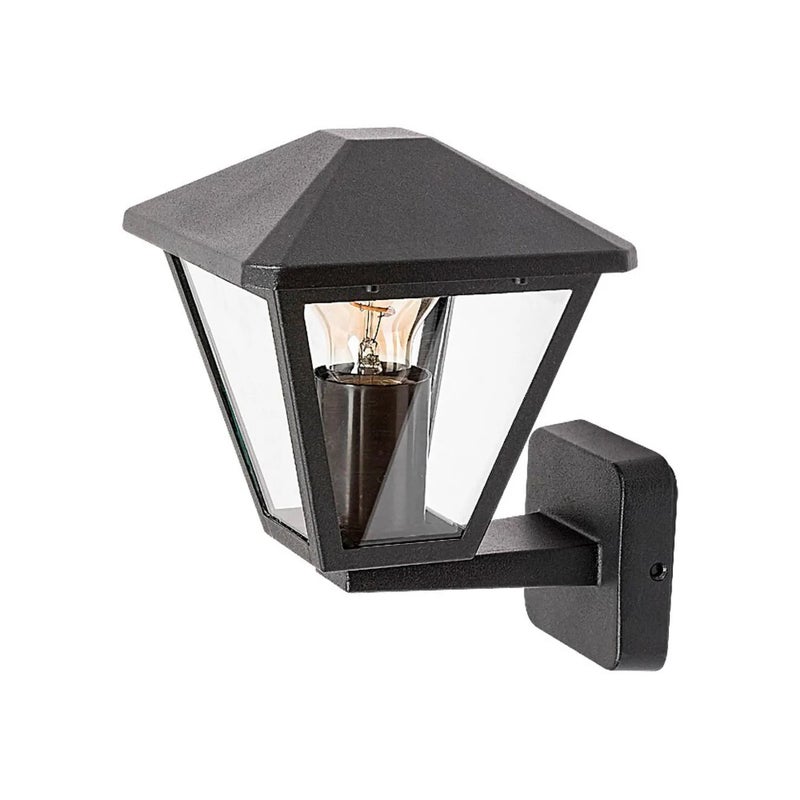 Kinkiet zewnętrzny Paravento czarno-przezroczysty 1xE27x40W wym:22x16x19,5cm IP44 Rabalux
