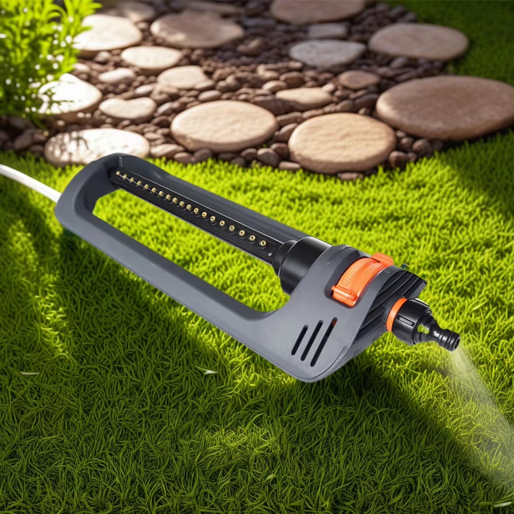 Arroseur automatique à 19 trous à canon droit, arroseur pour jardin et pelouse, arrosage de grande surface, 45 x 15 x 7 cm - 6