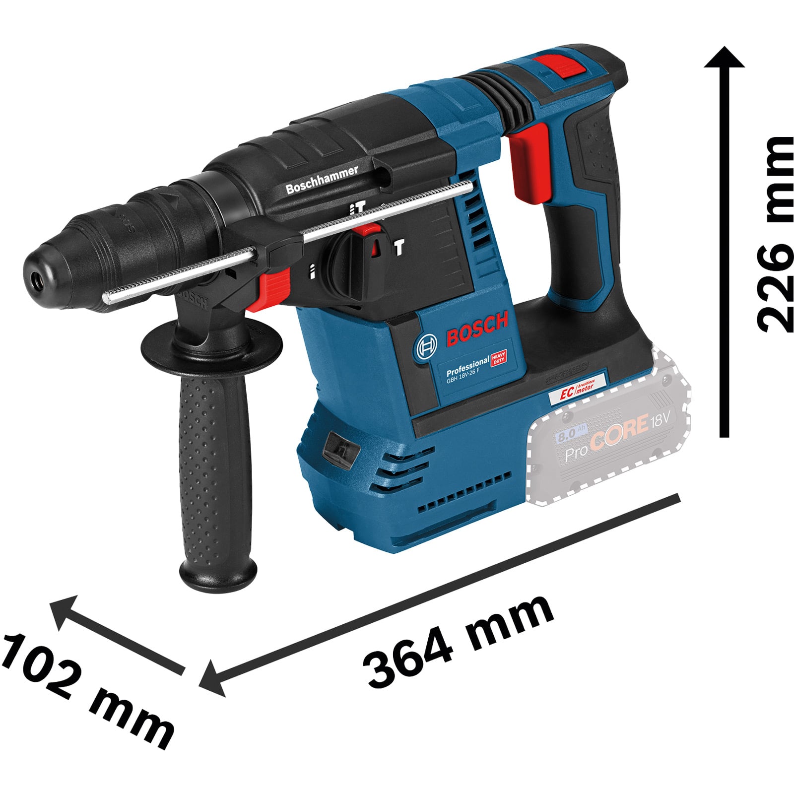 Bosch 0611910000 Profesjonalny Wiertarko-Wkrętarka Akumulatorowa SDS-Plus 18V - 6