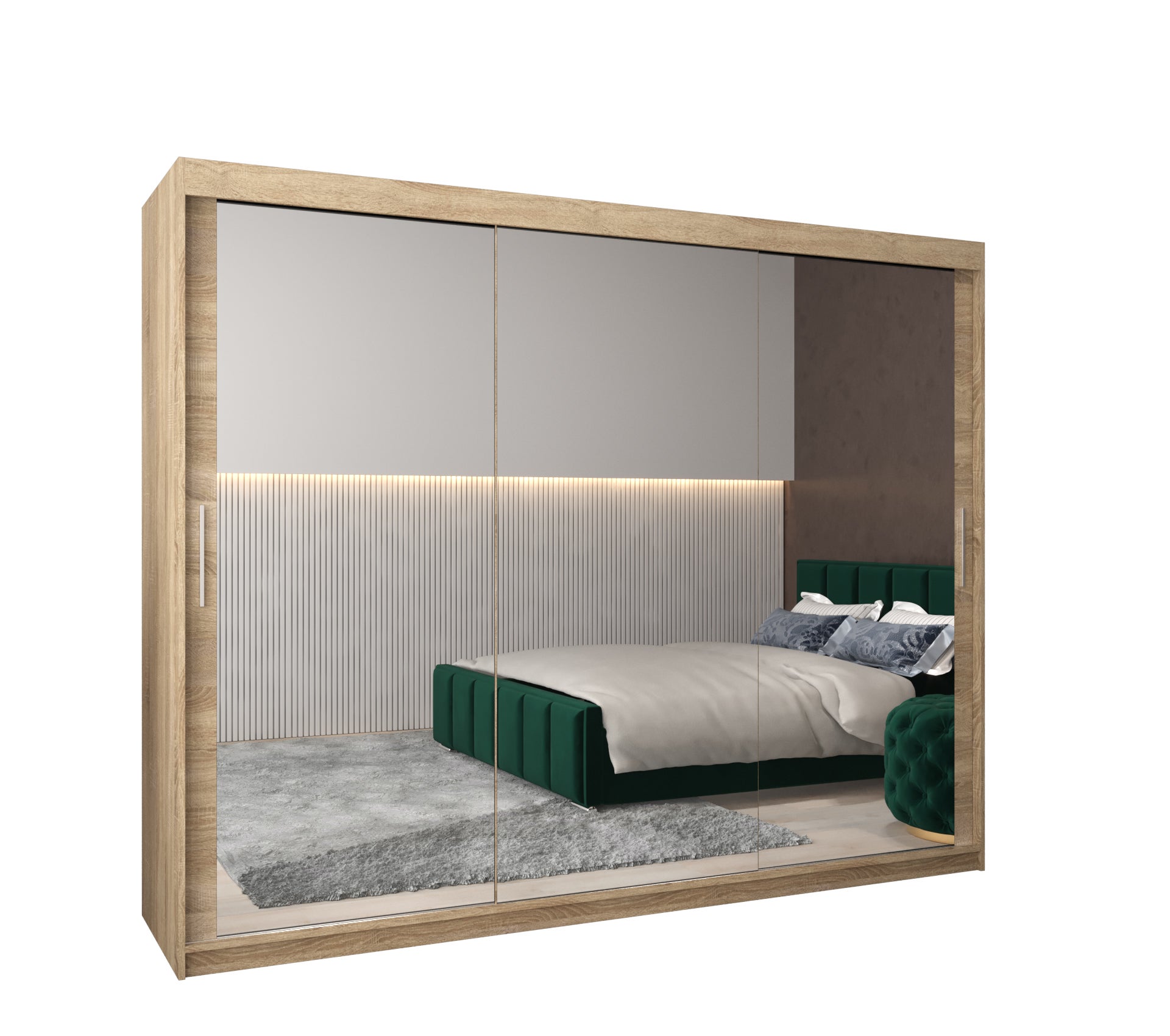 Szafa przesuwna garderoba TOKYO 3 250 x 62 x 200 cm Sonoma - Abiks Meble