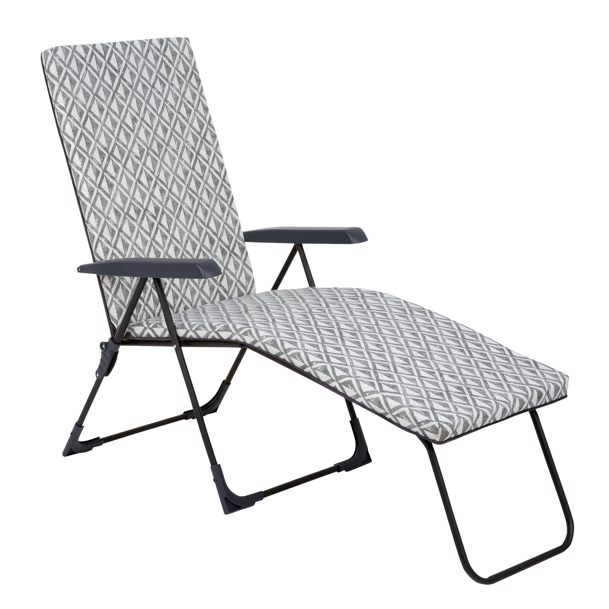 Leżak ogrodowy Barletta Black Edition jasnoszary Patio