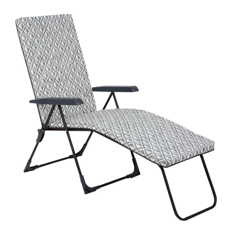 Leżak ogrodowy Barletta Black Edition jasnoszary Patio