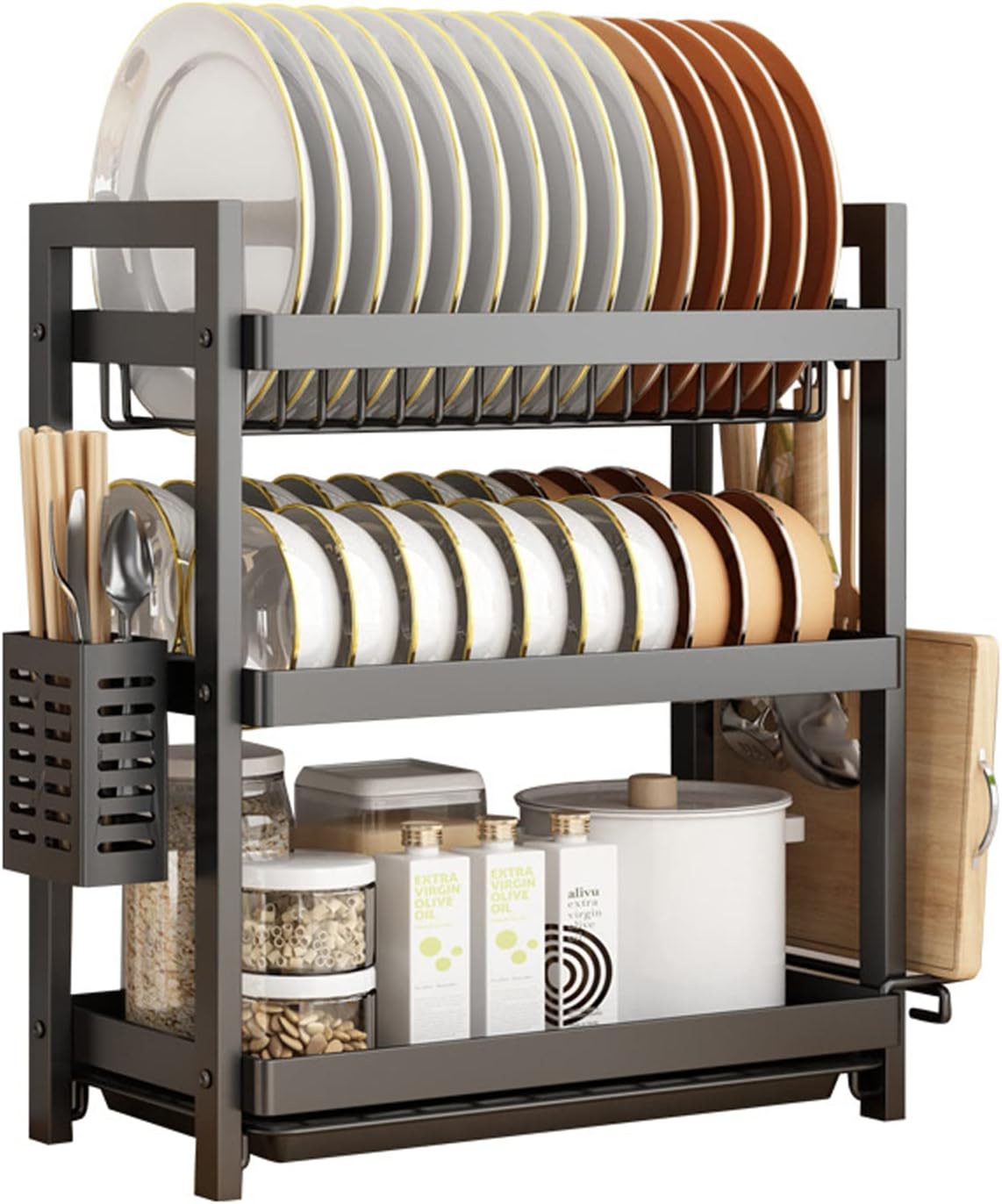Étagère à épices de cuisine,Support mural pour rangement de cuisine, support multifonctionnel à double couche et 4 compartiments pour condiments | Leroy Merlin Étagère à épices de cuisine,Support mural pour rangement de cuisine, support multifonctionnel à double couche et 4 compartiments pour condiments | Leroy Merlin