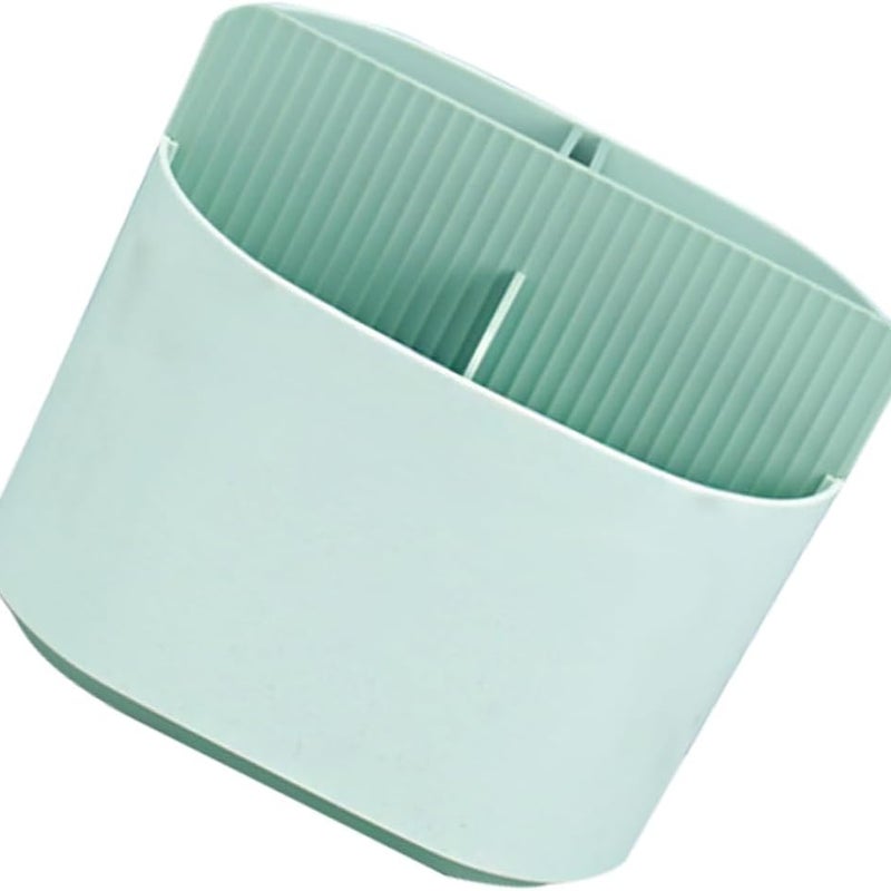 Praktyczny uchwyt na sztućce kuchenne ze zintegrowanym ociekaczem, miejscem na pałeczki i przybory, organizerem na blat roboczy