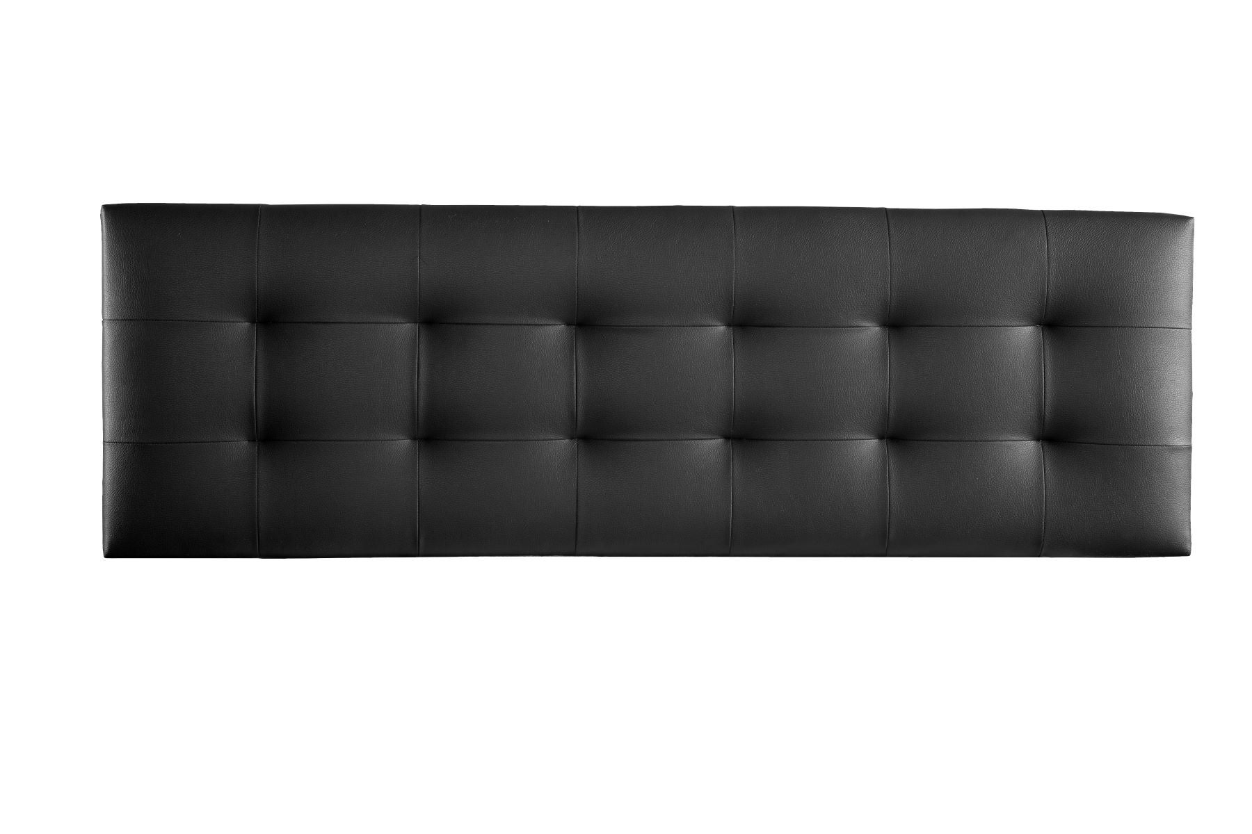 Tête de lit 140 - VERSALLES Similicuir capitonné 145x50x7 - Noir