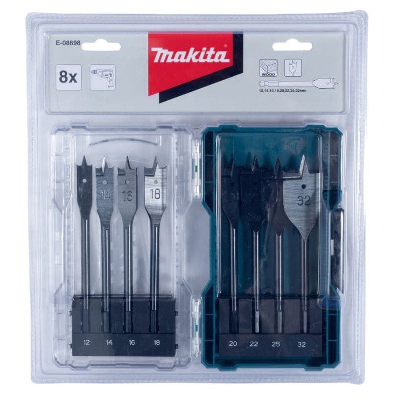 Makita E-08698, Juego Brocas Pala 8 Pcs , Leroy Merlin