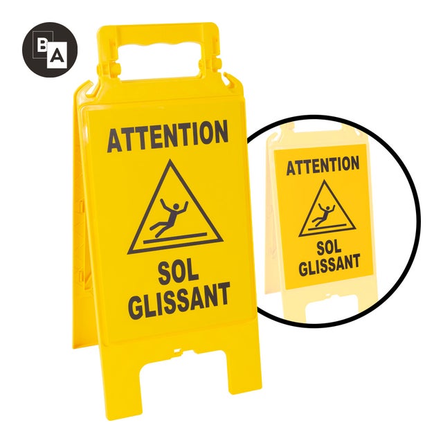 Chevalet modulable jaune - Sol glissant - 4280561