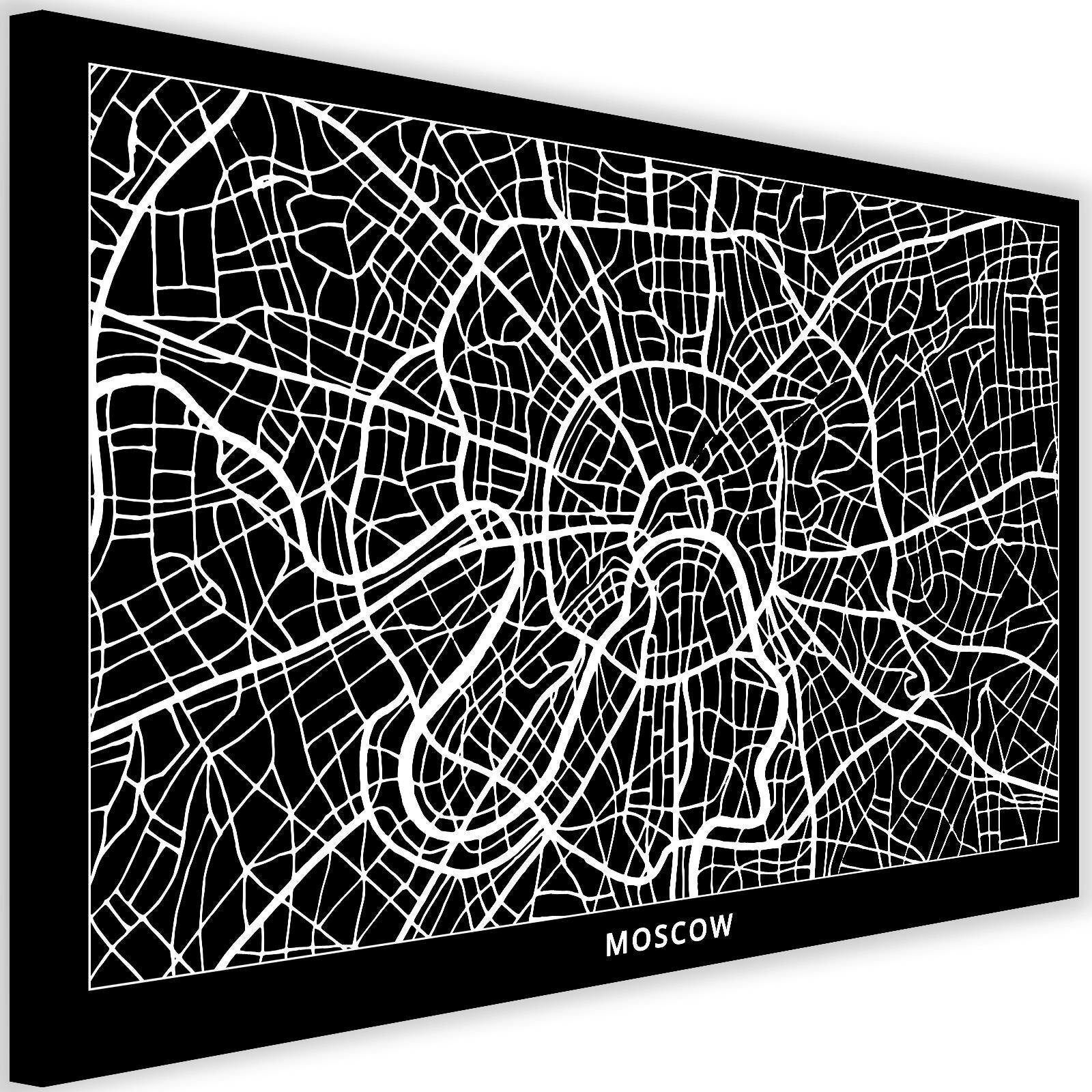 Obraz na płótnie, Moskwa - plan miasta 120x80