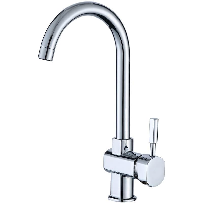 Obrotowa bateria kuchenna z wyciąganą wylewką, z mieszaczem ciepłej i zimnej wody, armatura sanitarna galwanizowana do zlewu