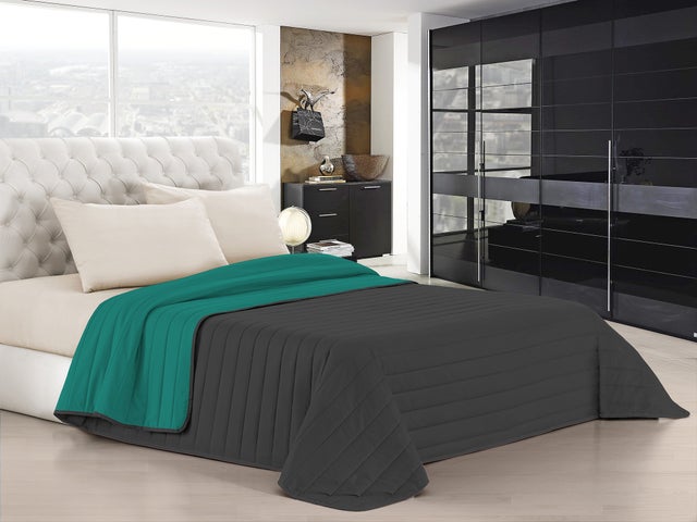 Trapuntino Estivo Linea Elegant Made in Italy Copriletto Stampato in Morbida Microfibra - Trapunta Primavera Estate Mezza Stagione - Singolo 170x270cm