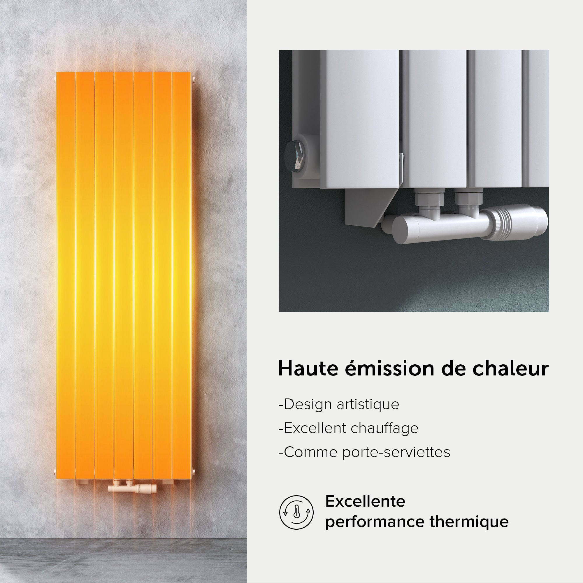 doporro Radiateur pour Chauffage Central 160x46cm Radiateur à Eau Chaude Panneau Double Couches Vertical Blanc - 3