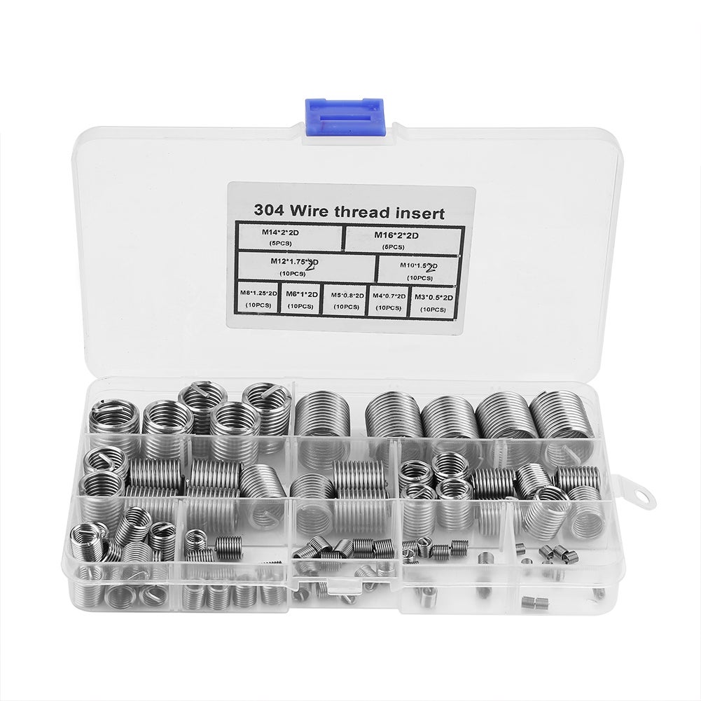 Lot de 80 inserts filetés en acier inoxydable M3/M4/M5/M6/M8/M10/M12 ...