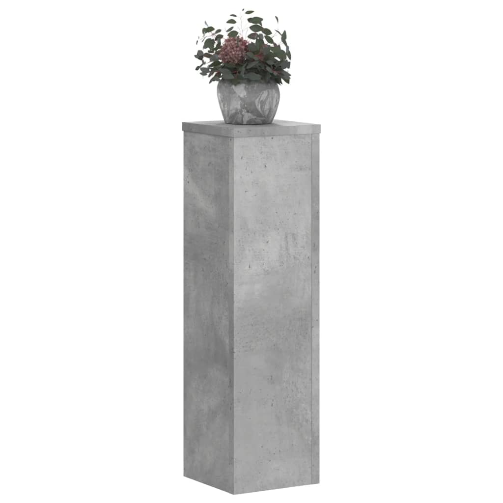 Supports pour plantes 2 pcs gris béton bois d'ingénierie - 3