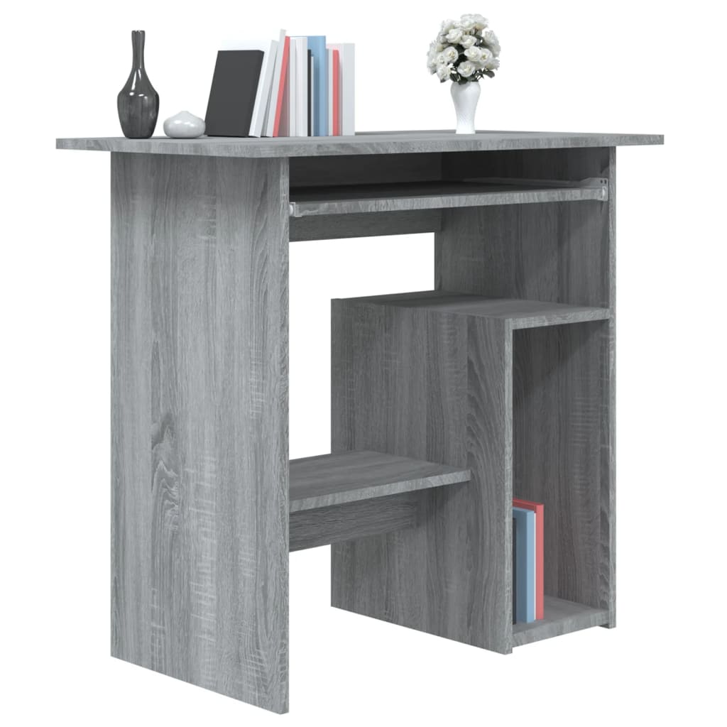 Bureau，Table de travail，Table d'étude Sonoma gris 80x45x74 cm Bois d'ingénierie CWV17323 - 3