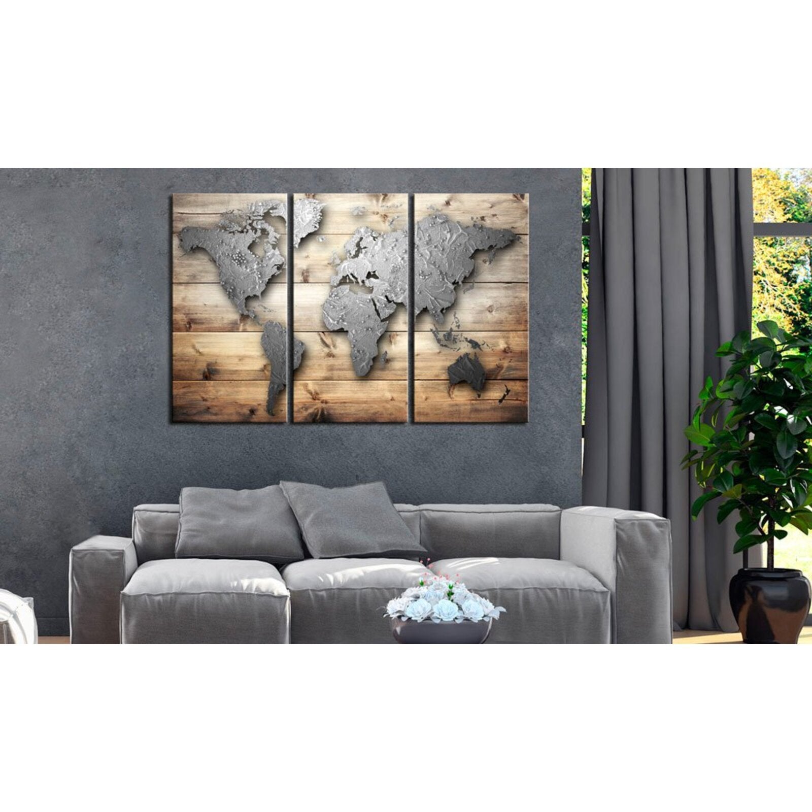 Tableau en liège portes sur le monde - 90 x 60 cm - 2