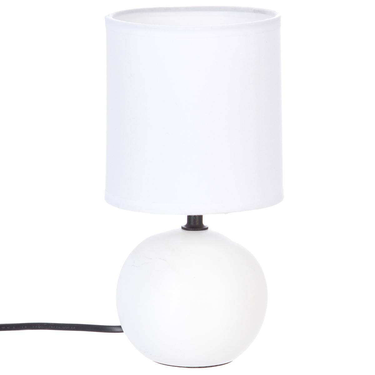 Lampe De Table Atmosphera Timeo - Céramique Noir Mat - H25cm - Abat-jour Polyester