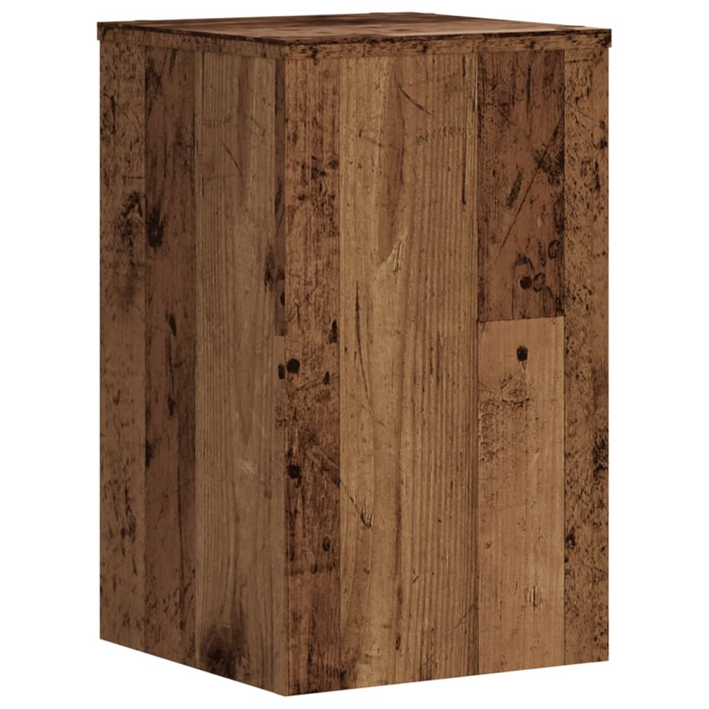 Supports pour plantes 2 pcs vieux bois bois d'ingénierie - 4