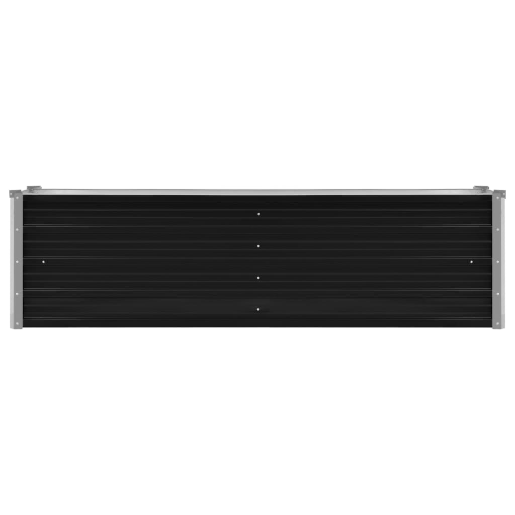 Fioriera rialzata piante fiori giardino antracite 160 x 40 x 45 cm acciaio zincato 02_0001141 - 2