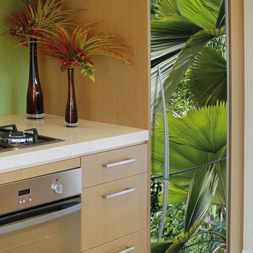 Adesivo Frigo 70x190cm Stile Tropicale - Foglie Verdi | Autoadesivo Rimovibile | Per Cucina E Mobili - Foto 5