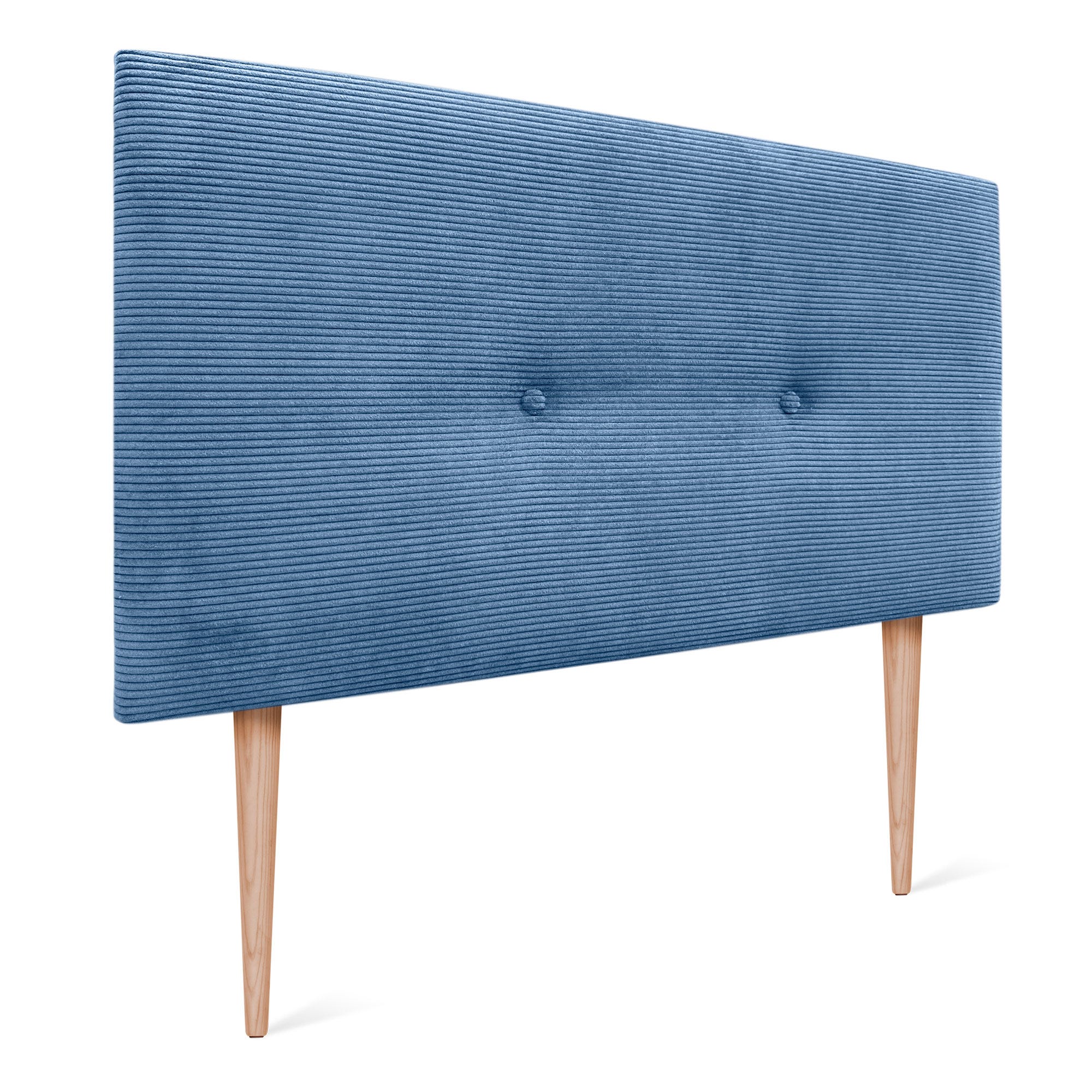 DHOME Cabecero De Pana Liso Con Botones Alta Gama Moderno Cabezal Tapizado Cama Lujo Dormitorio Acolchado Azul 135x50cm 92533952