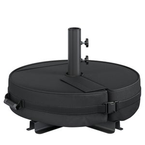 Base per Ombrellone , 2 Sacchi di Sabbia Riempibili 50kg, con Paletta, Tessuto Oxford Nero, Supporto Regolabile 30-60mm | Leroy Merlin
