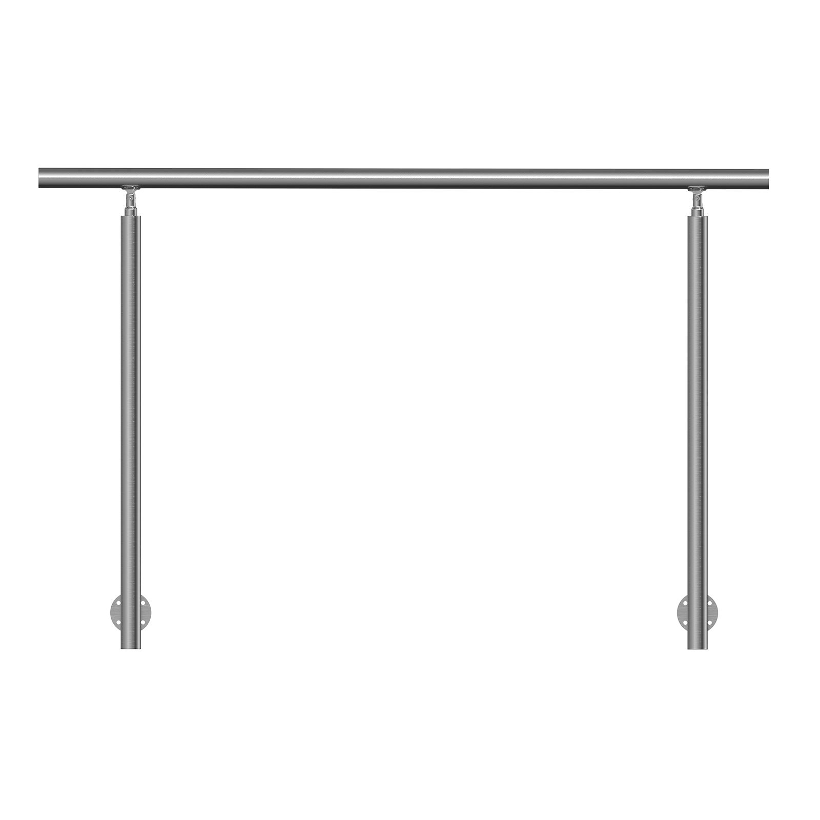 Rambardes extérieures 150 cm,SucceBuy rampes inox,installation incluse,design double colonne pour seniors. - 3