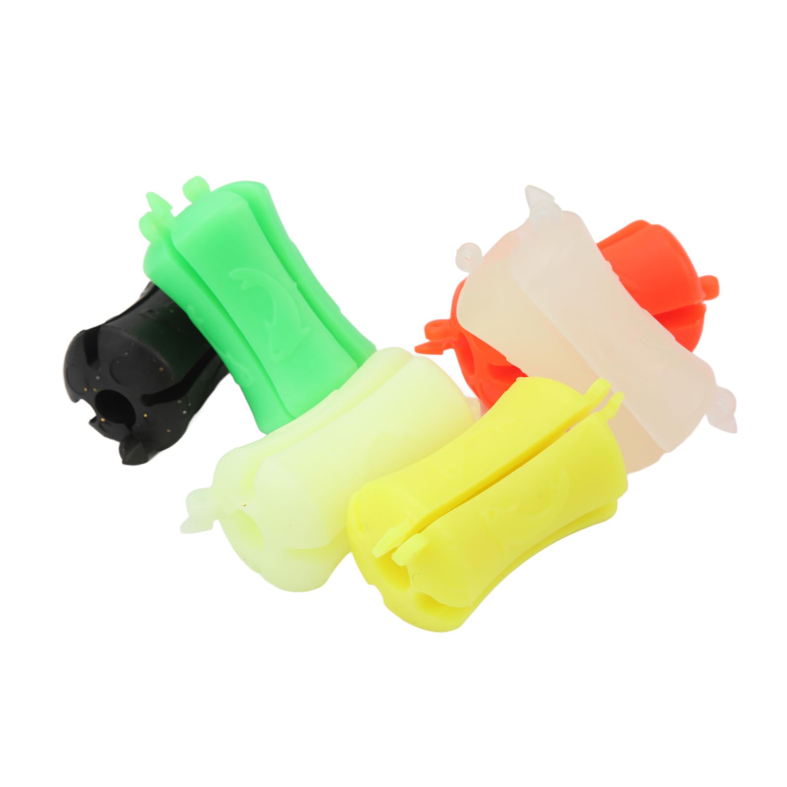 Lot De 8 Fixations En Silicone Pour Canne à Pêche - 4 Tailles, Multicolores, Anti-rayures - 11