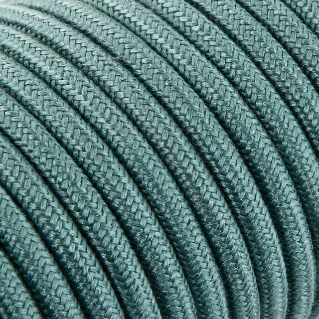 DRESS - Cavo Elettrico Tondo Rivestito In Tessuto 3X0,75 1 mt TO420 COTONE SALVIA