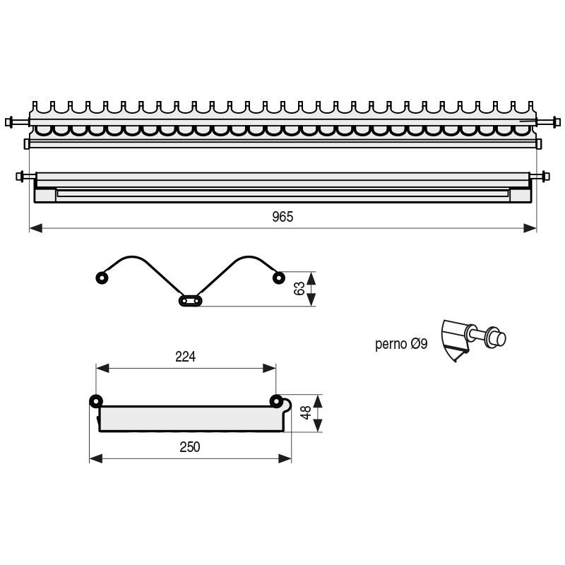 Escurreplatos/vasos eco eire m1000 inoxidable - 2