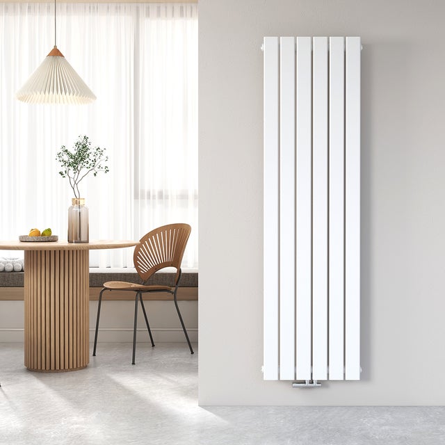 Heilmetz Radiateur eau chaude en acier Design Vertical Radiateur chauffage central blanc 160x46cm