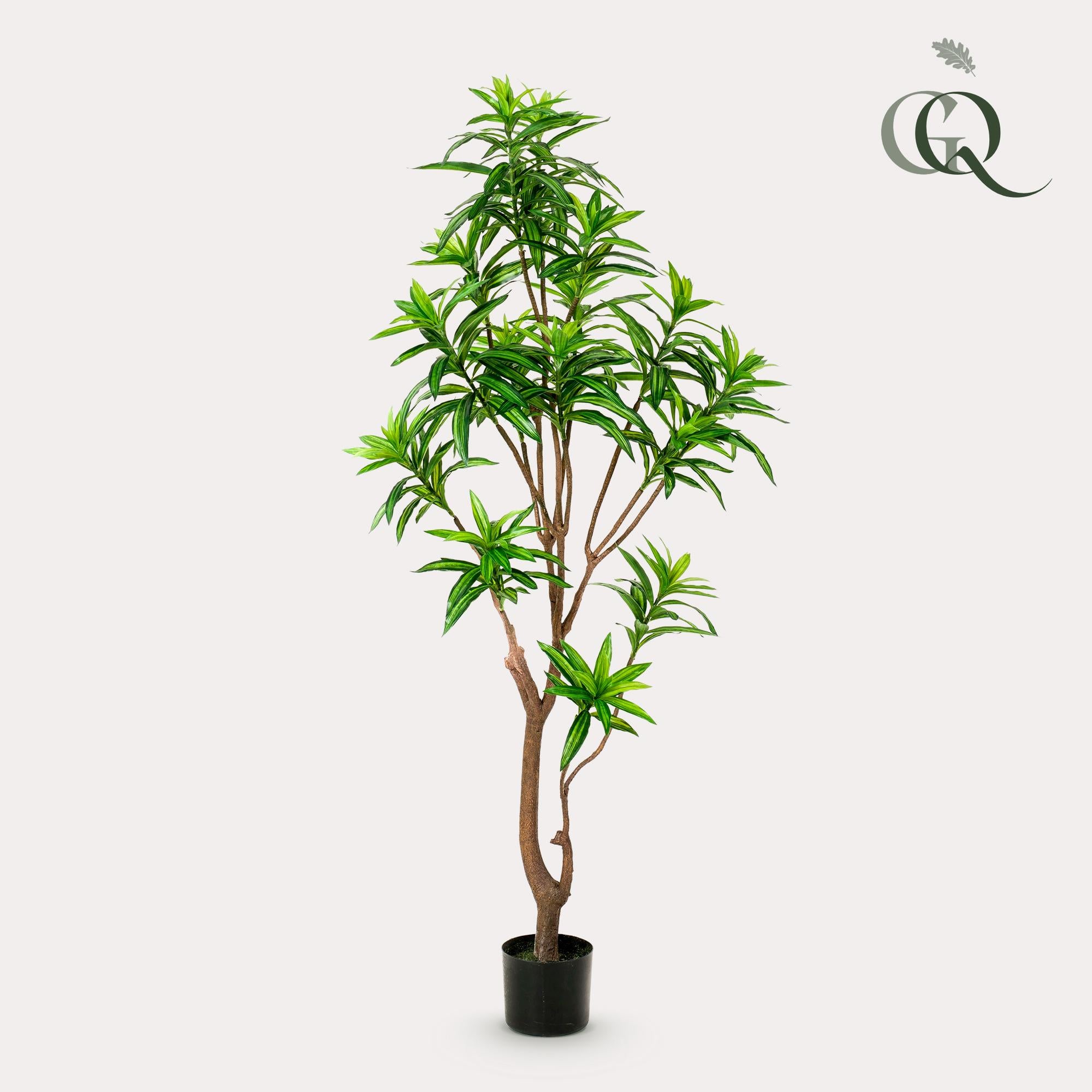 Sztuczny Dracaena 155 cm – Drakenboom dekoracyjny zielony do wnętrz