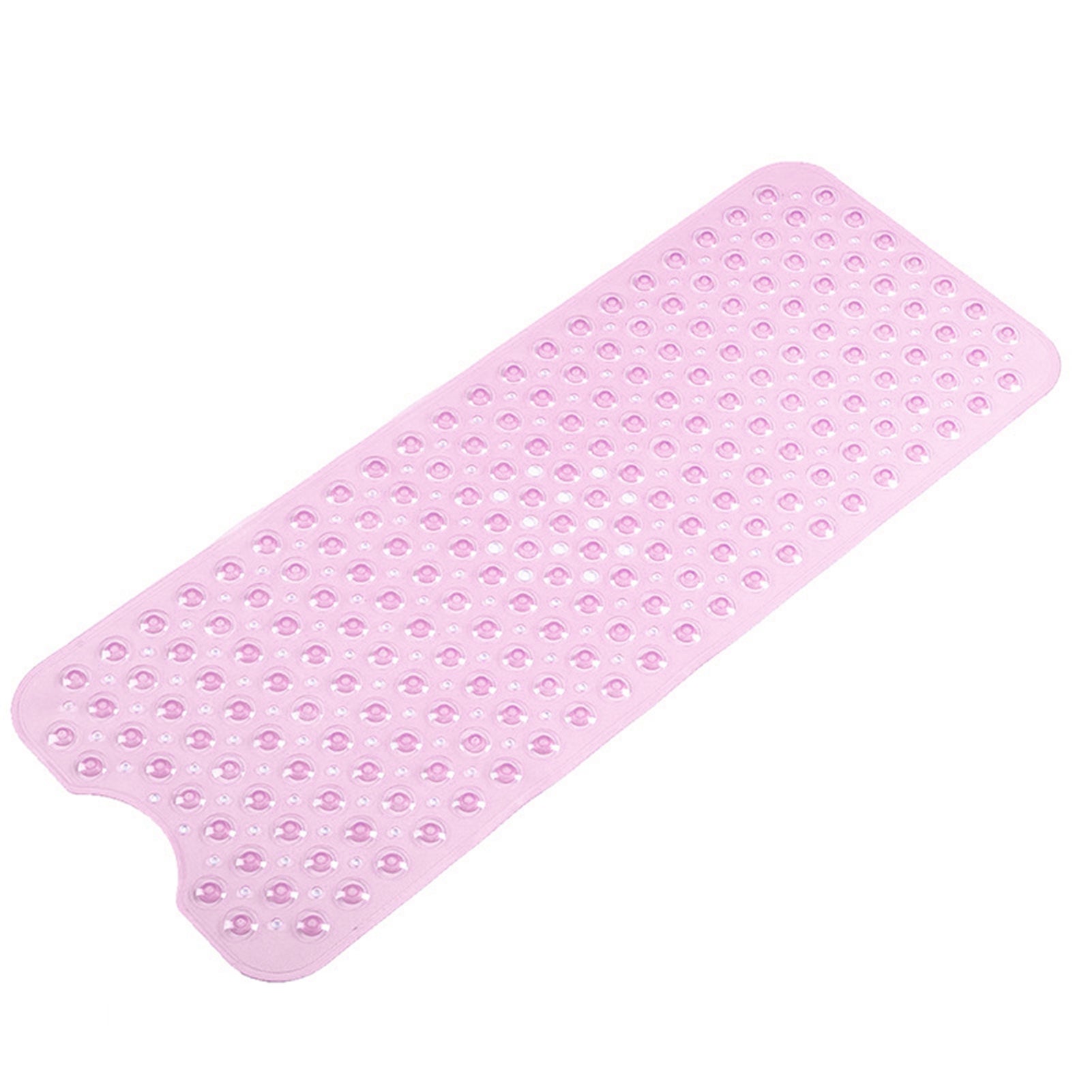 Mata prysznicowa do łazienki 40x100 cm, długa antypoślizgowa mata prysznicowa z PVC z przyssawkami do domu, różowa