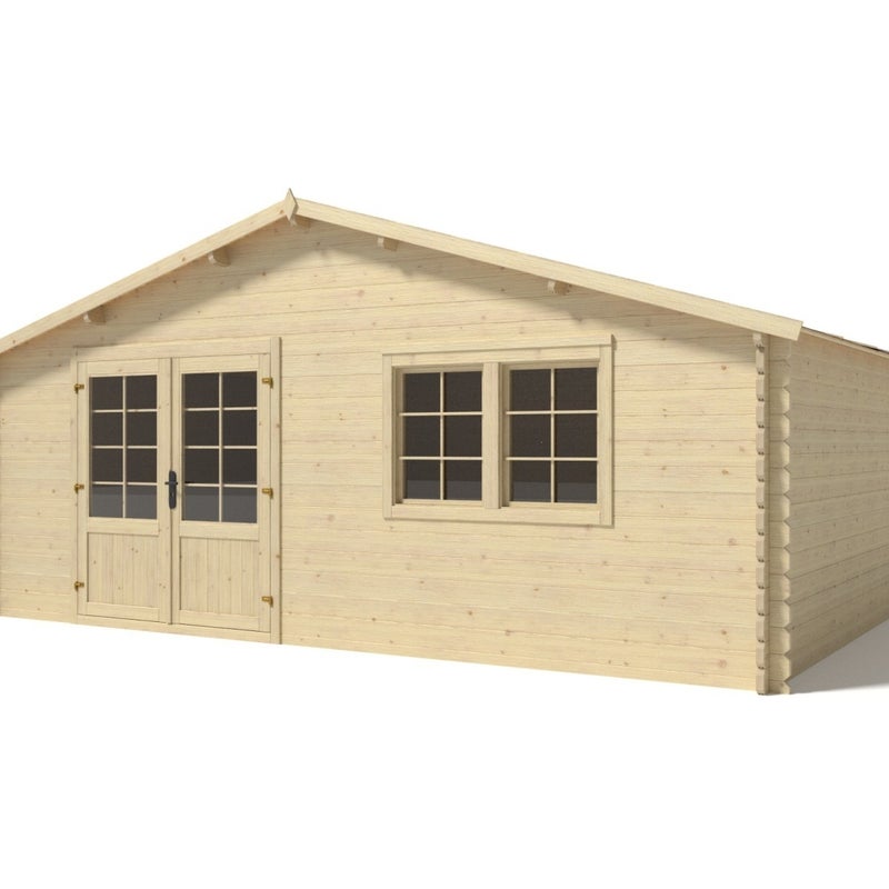 Domek ogrodowy ALTANKA 30 m2 - 6x5 m - 40 mm, drewniany, DOM748, 1 szt.