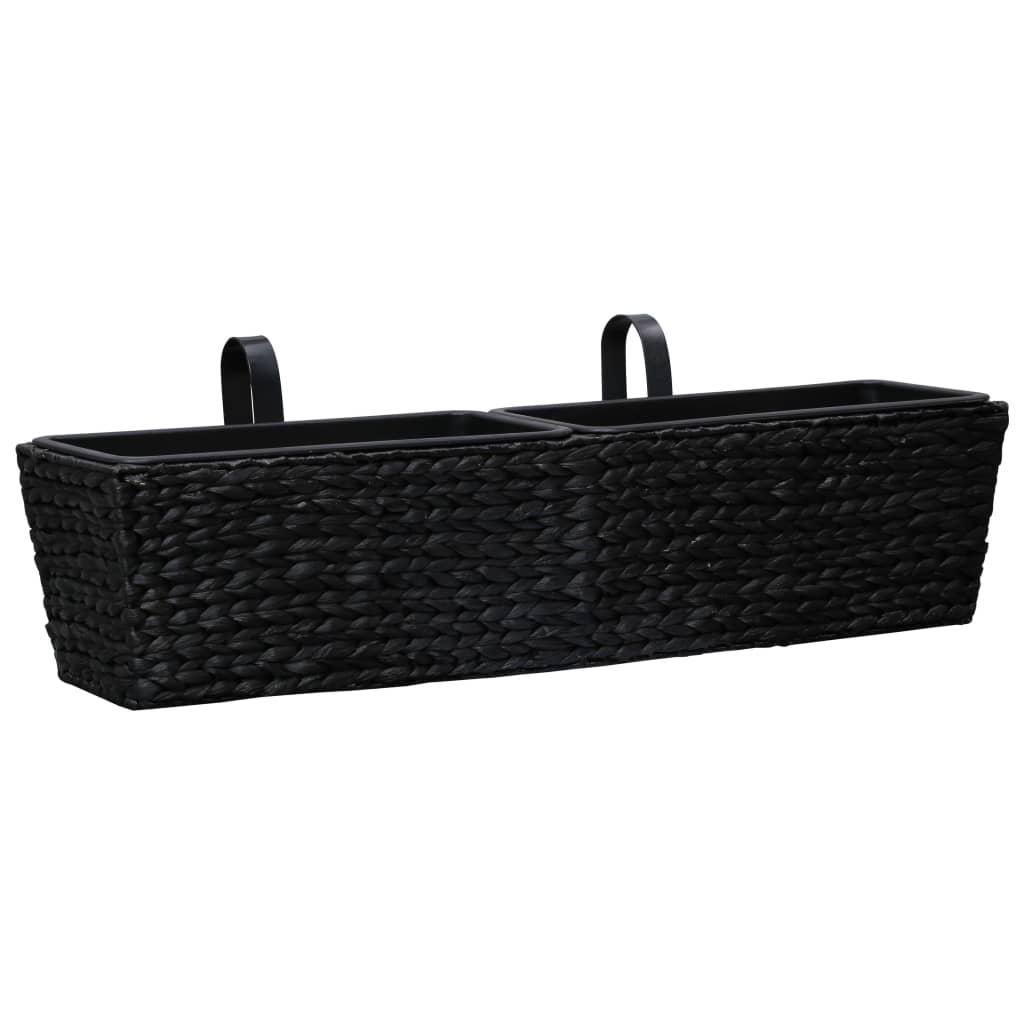 Lot De 4 Jardinières Noires 55cm - Grosvenor - Pour Plantes Extérieur/Intérieur