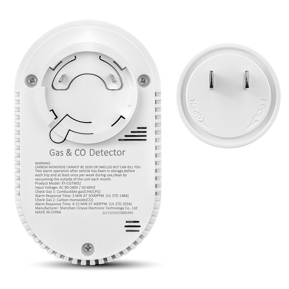 Rilevatore di gas 4 in 1, rilevatore di monossido di carbonio, temperatura e umidità con display ad alta definizione, standard europeo - 5