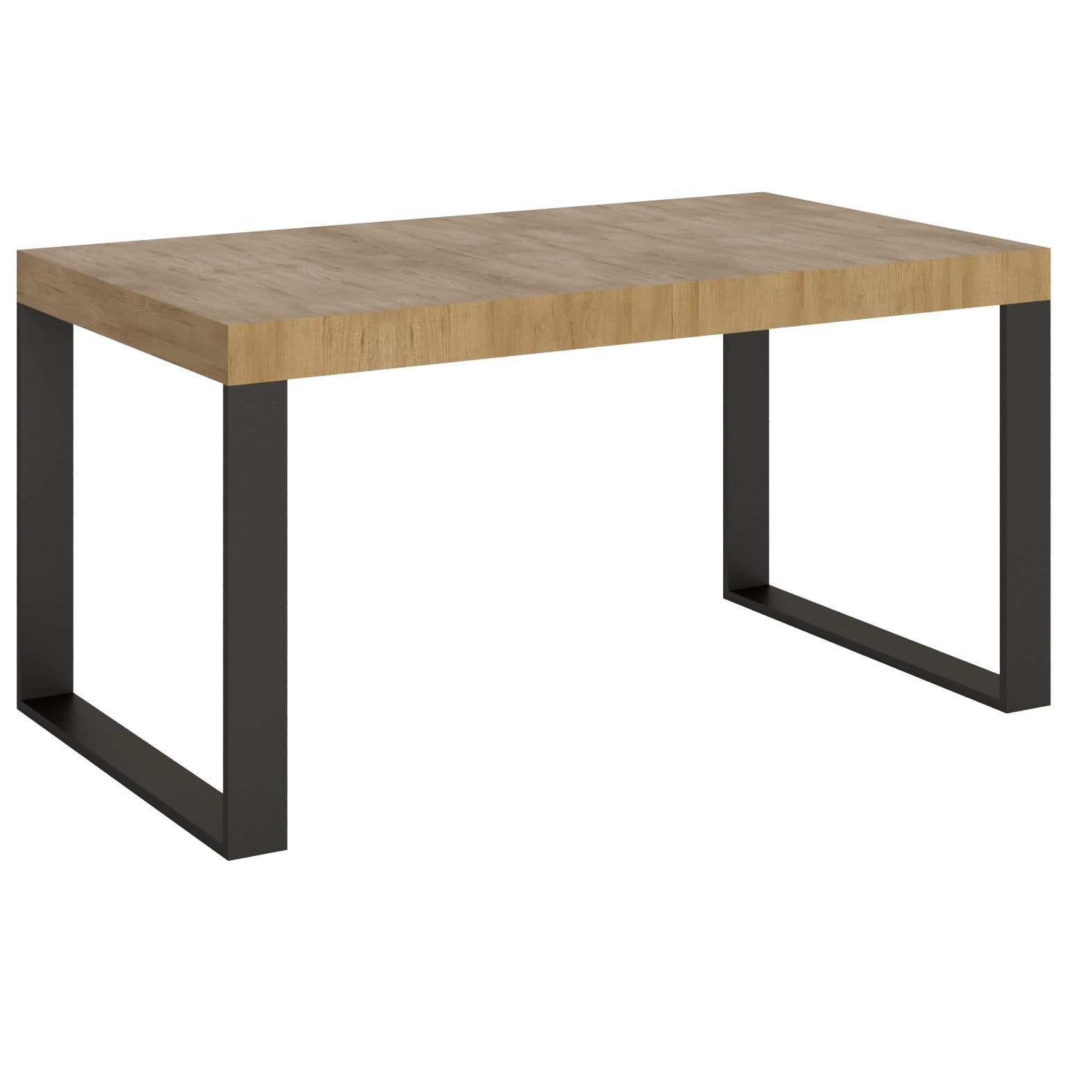 Stół rozkładany 90x160/420 cm Tecno Premium Dąb Naturalny z ramą antracytową