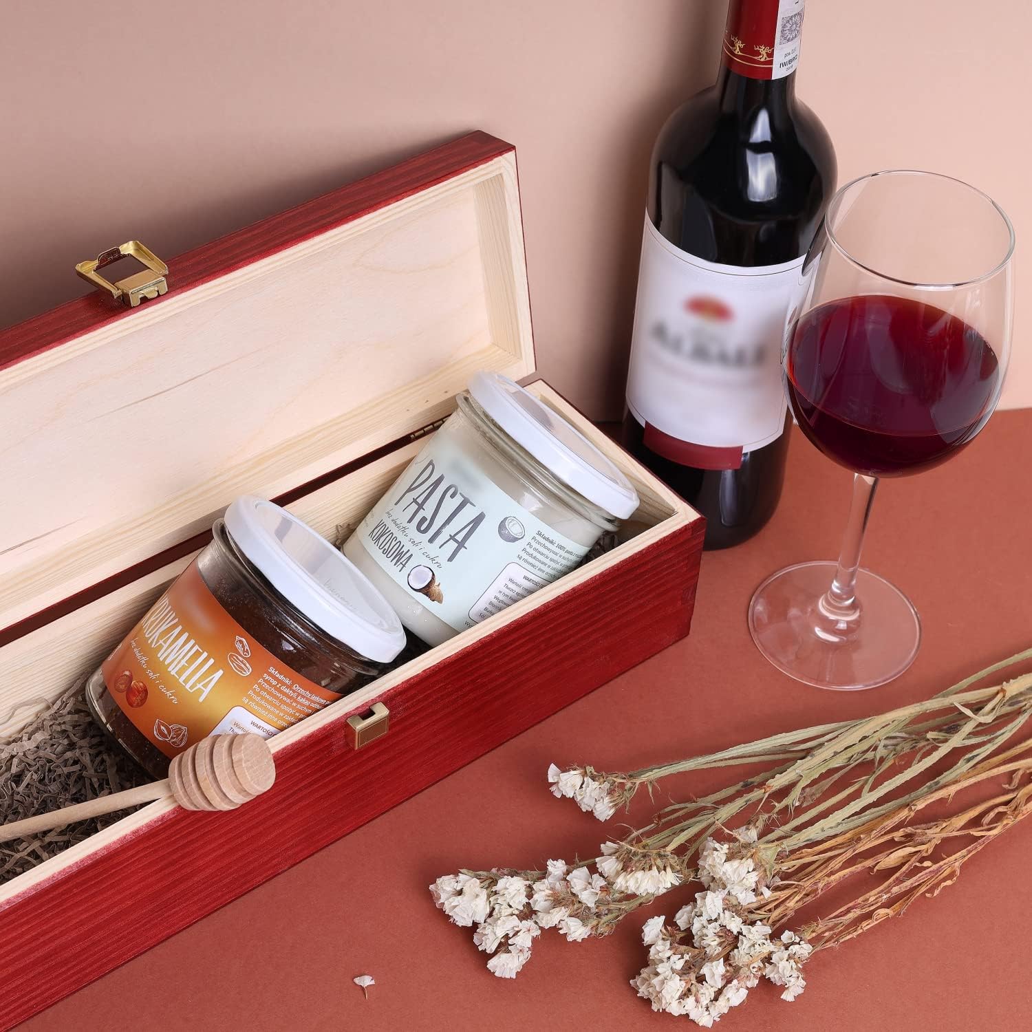 Artea 19 Caja Para Vino Con Divisiones, Caja De Mdf Para Botella De