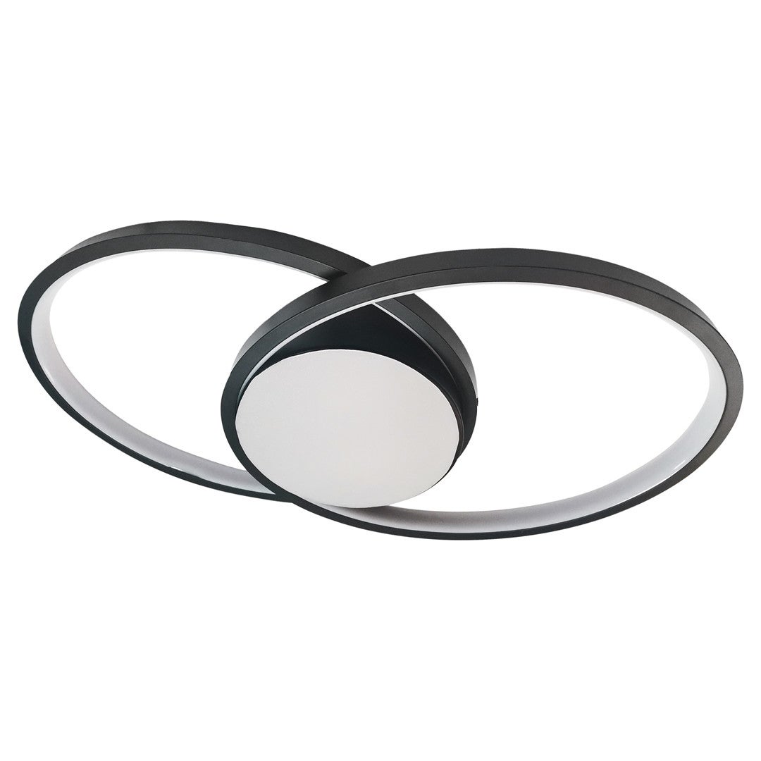 Lampa sufitowa wisząca Focus czarna LED 40W 4000K 2400lm wym: 6 x 50 x 50 cm metal Milagro