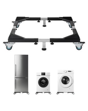Aufun Piedistallo Regolabile Per Lavatrice E Asciugatrice, Larghezza 45-75 Cm, Altezza 10-13 Cm, Portata 200-300 Kg, Antivibrazione, Con/senza Ruote - 2