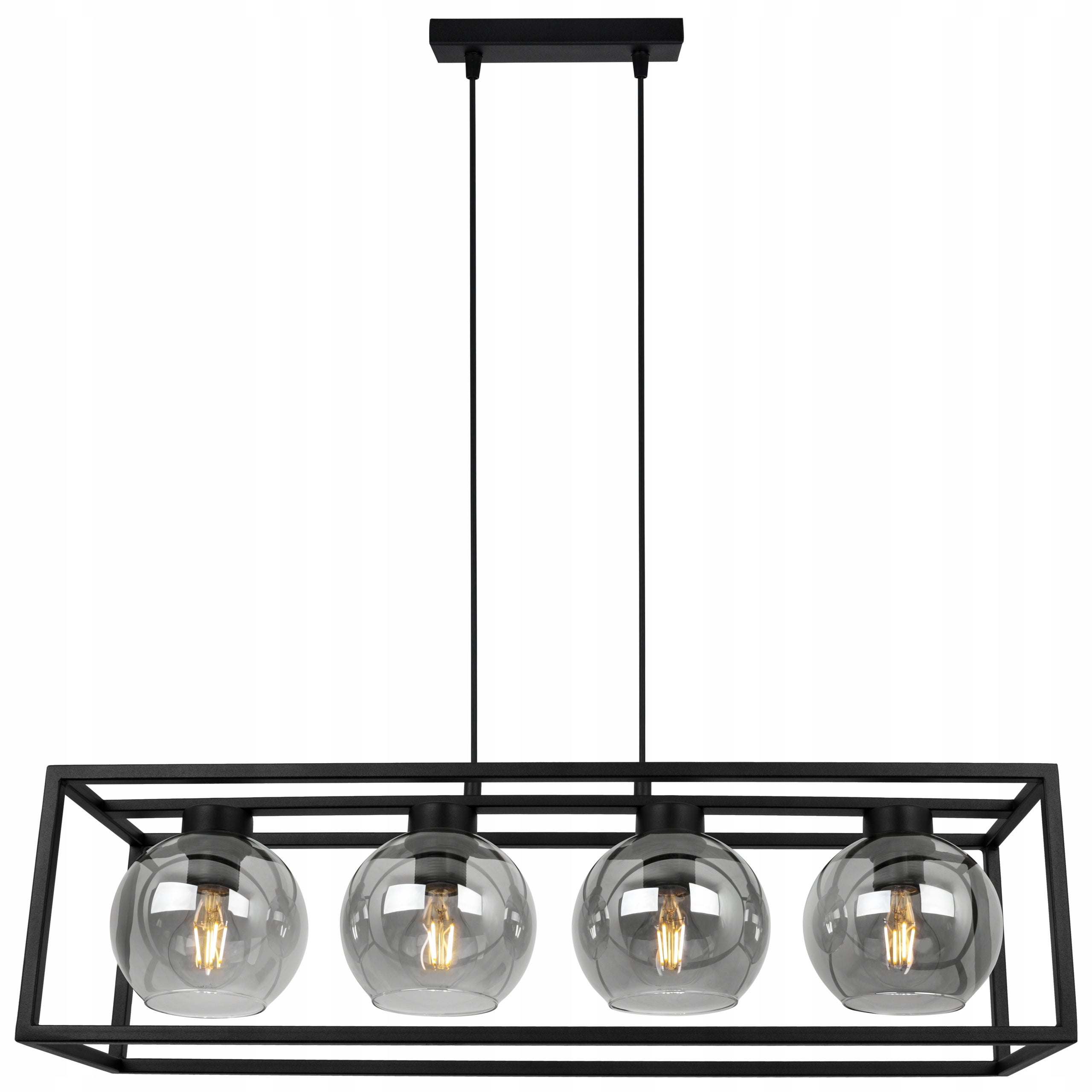 Lampa sufitowa wisząca Haga Cage modern 4xE27 abażur kule grafitowe Light Home LH