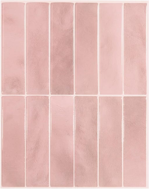 Paquete de 5 pegatinas para salpicadero de cocina y baño, color rosa ...