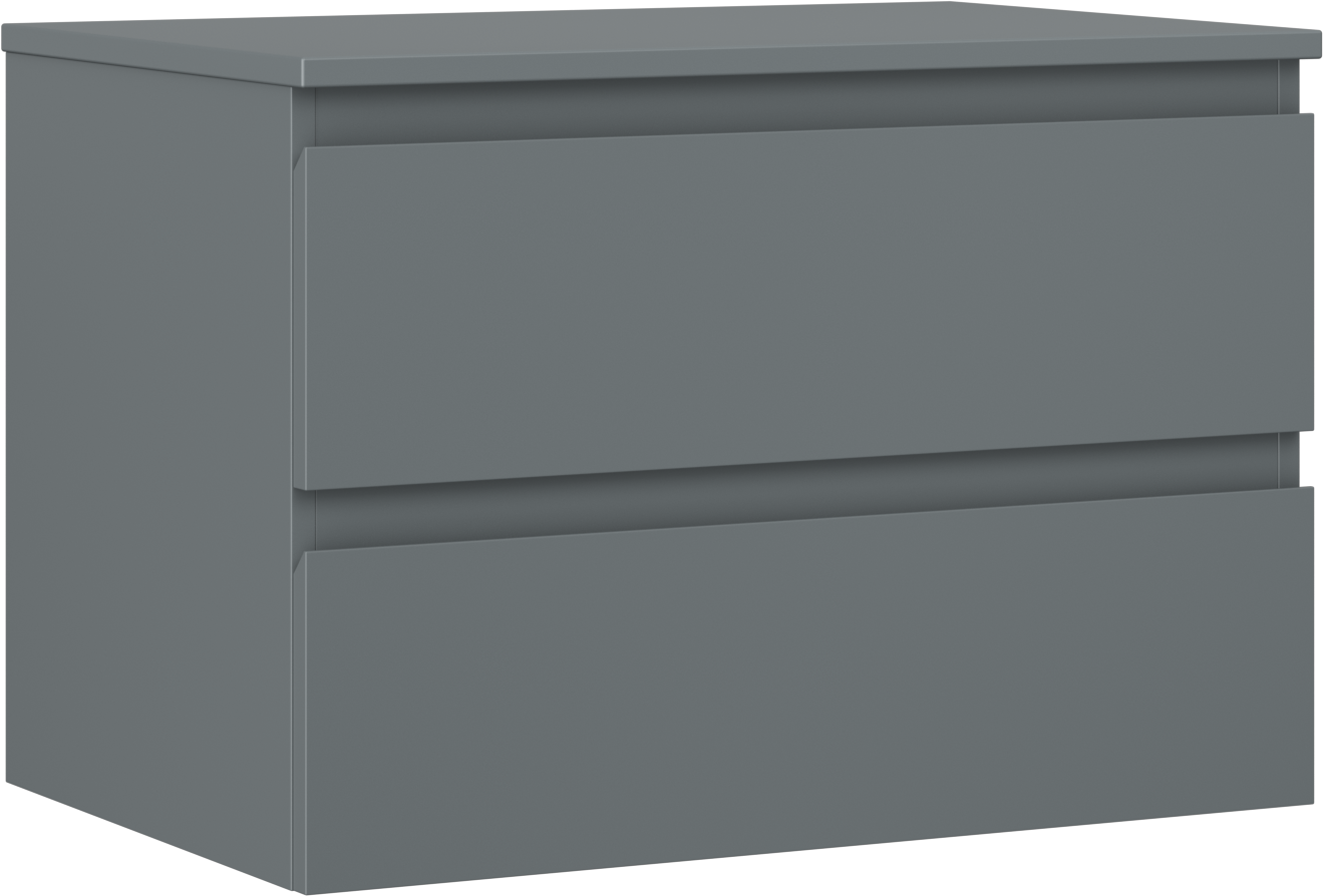 Mexen Orio szafka łazienkowa podumywalkowa 70 cm z blatem, 2 szuflady, grafit mat - 91A10-07047-2-BFFC66