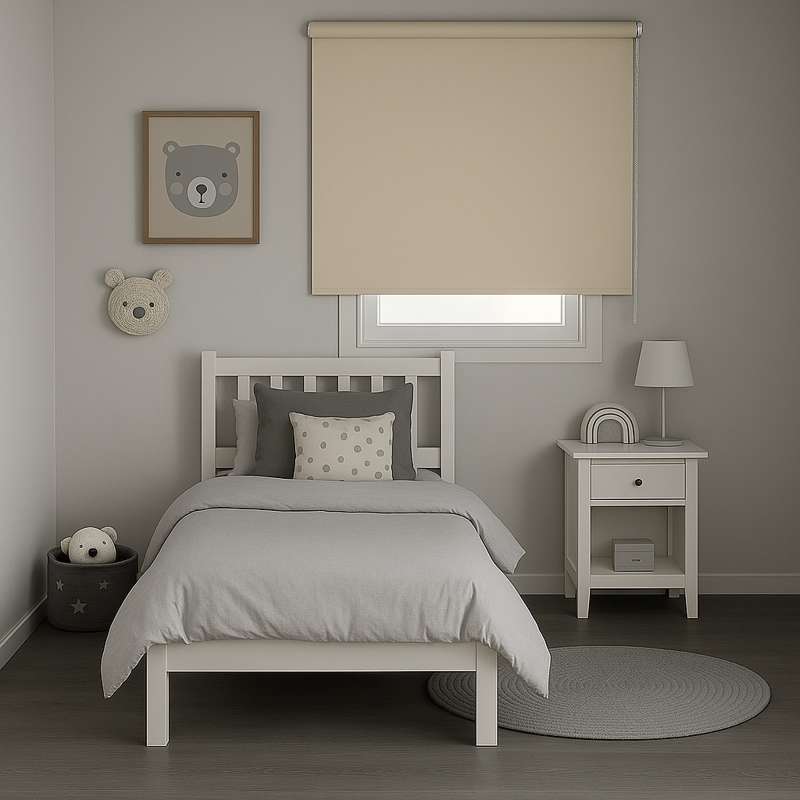 Estor Opaco Moon, Estor enrollable Blackout Piedra, 120 x 250 cm - 6