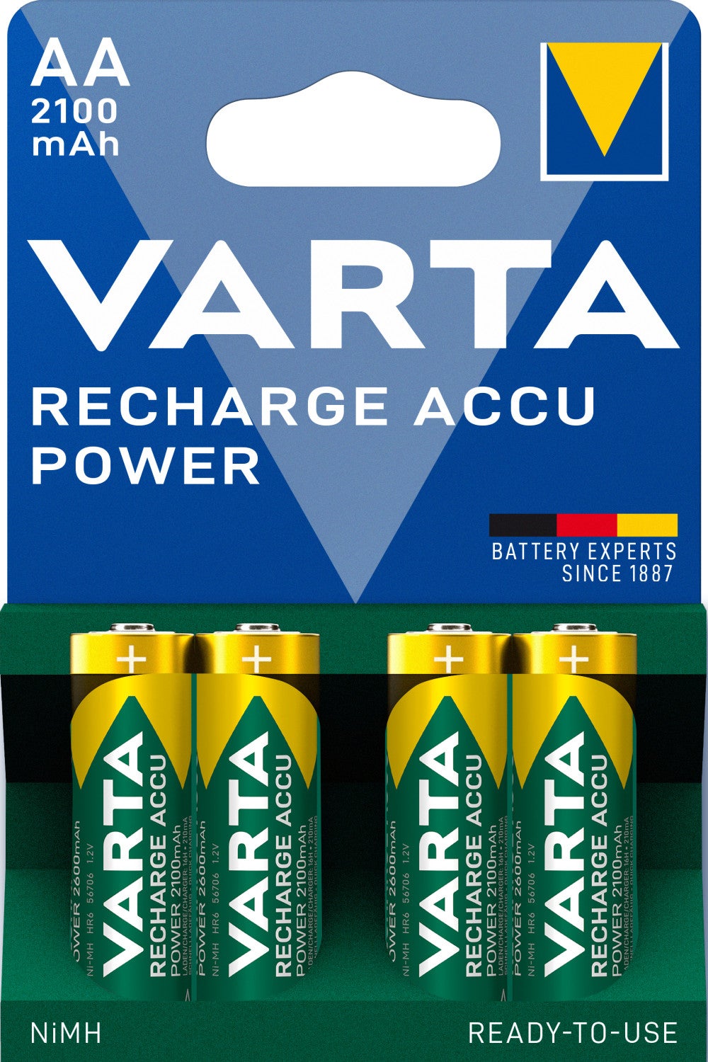 Akumulator Varta AA 2100 mAh bez efektu pamięci zielony - 3