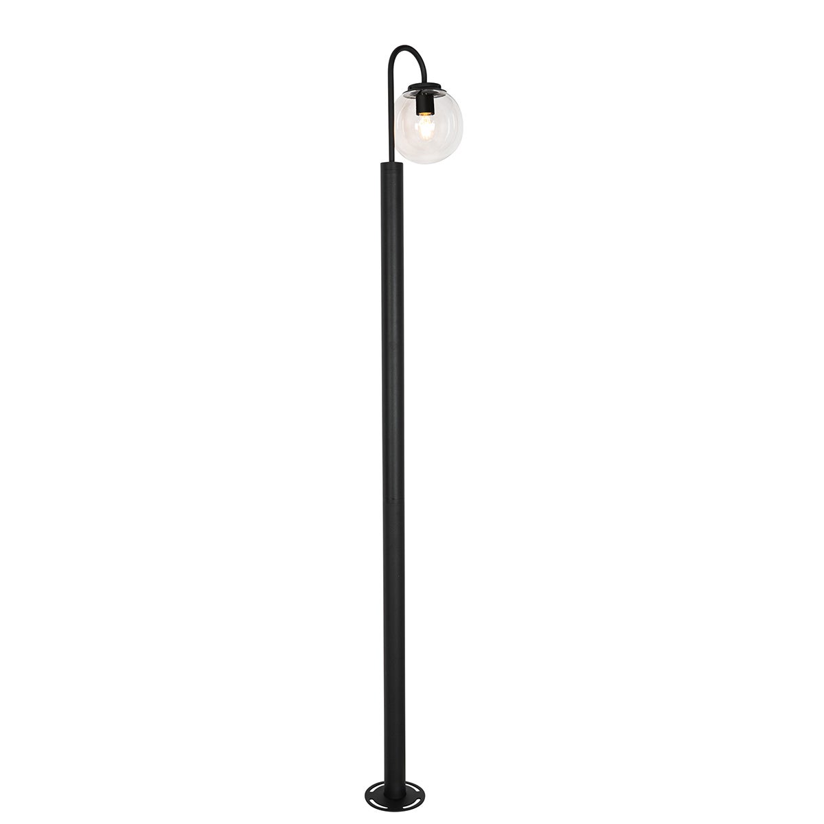 Qazqa moderne lanterne extérieure pour jardin - Sfera - noir, max. 40w, e27, 200cm, IP44 - 5