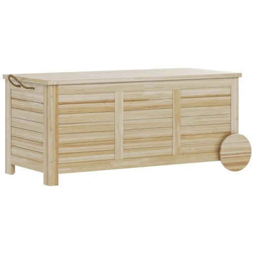 Cassapanca Da Giardino COSTWAY In Legno Di Acacia – 2 Ante, Piano In Resina Effetto Marmo, Ripiani Rimovibili, 109x40x60 Cm