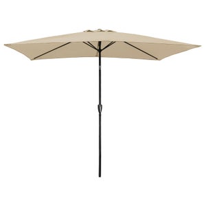 HAPPY GARDEN - Bandolombrellone Rotondo Diritto Diametro 2,70 M Con Strisce Arancioni