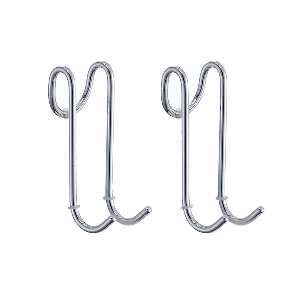 Dwuczęściowy haczyk prysznicowy haczyk bez otworów parasol prysznicowy wielofunkcyjny haczyk stali nierdzewnej w kształcie litery podwójny krokodylek