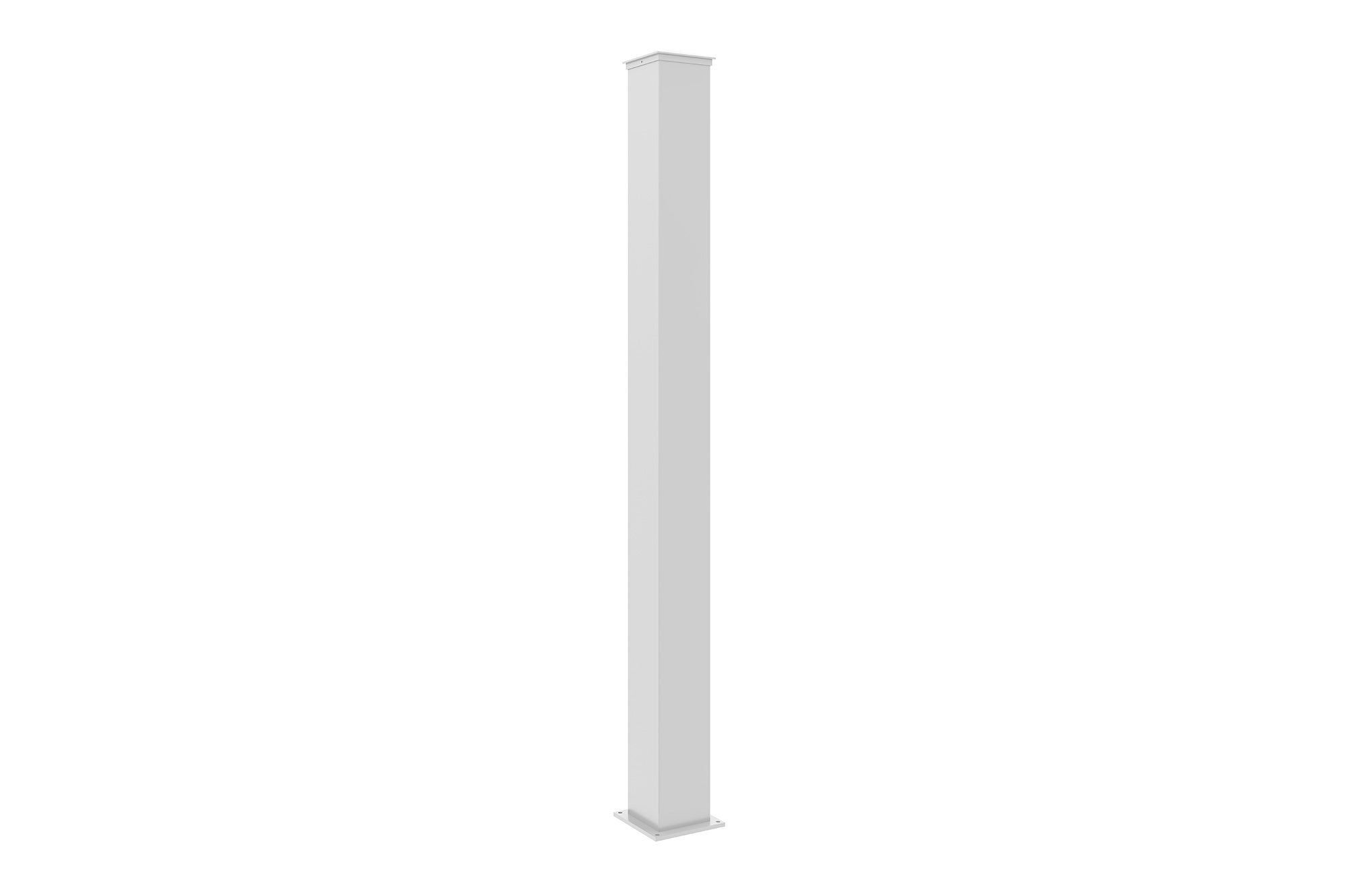 Lot de 2 poteaux EIFEL 15x15 en alu H.190cm - Blanc mat - 5