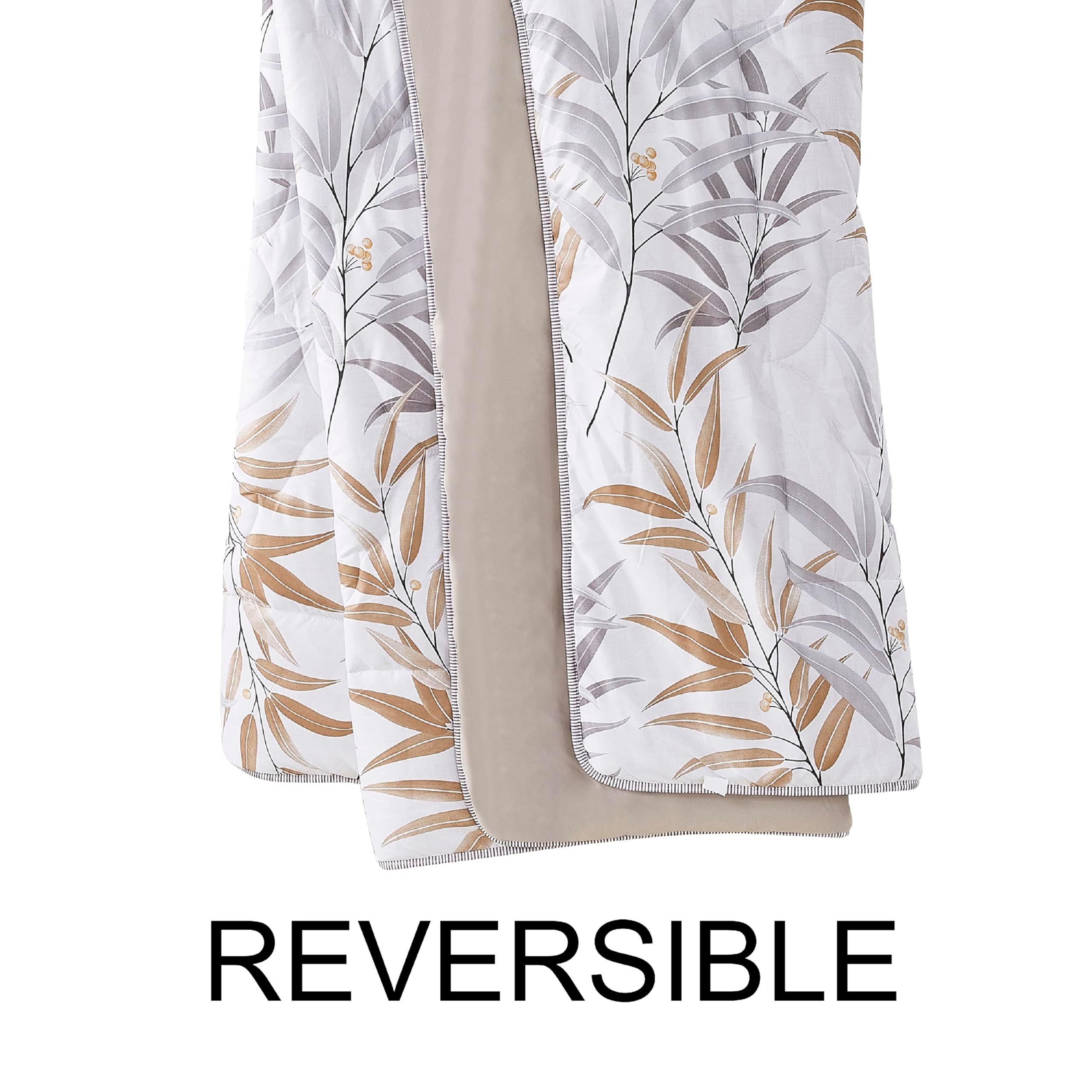 TIENDA EURASIA – Edredón Nórdico Reversible, 300g/m2, Taupe, Cama 135/150 220x240 cm - 3